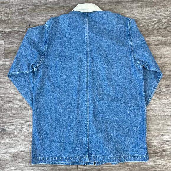 Christopher & Banks Blue Denim Jacket with White Collar - Picture 2 of 8